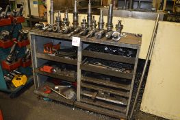 Steel rack & contents of tooling