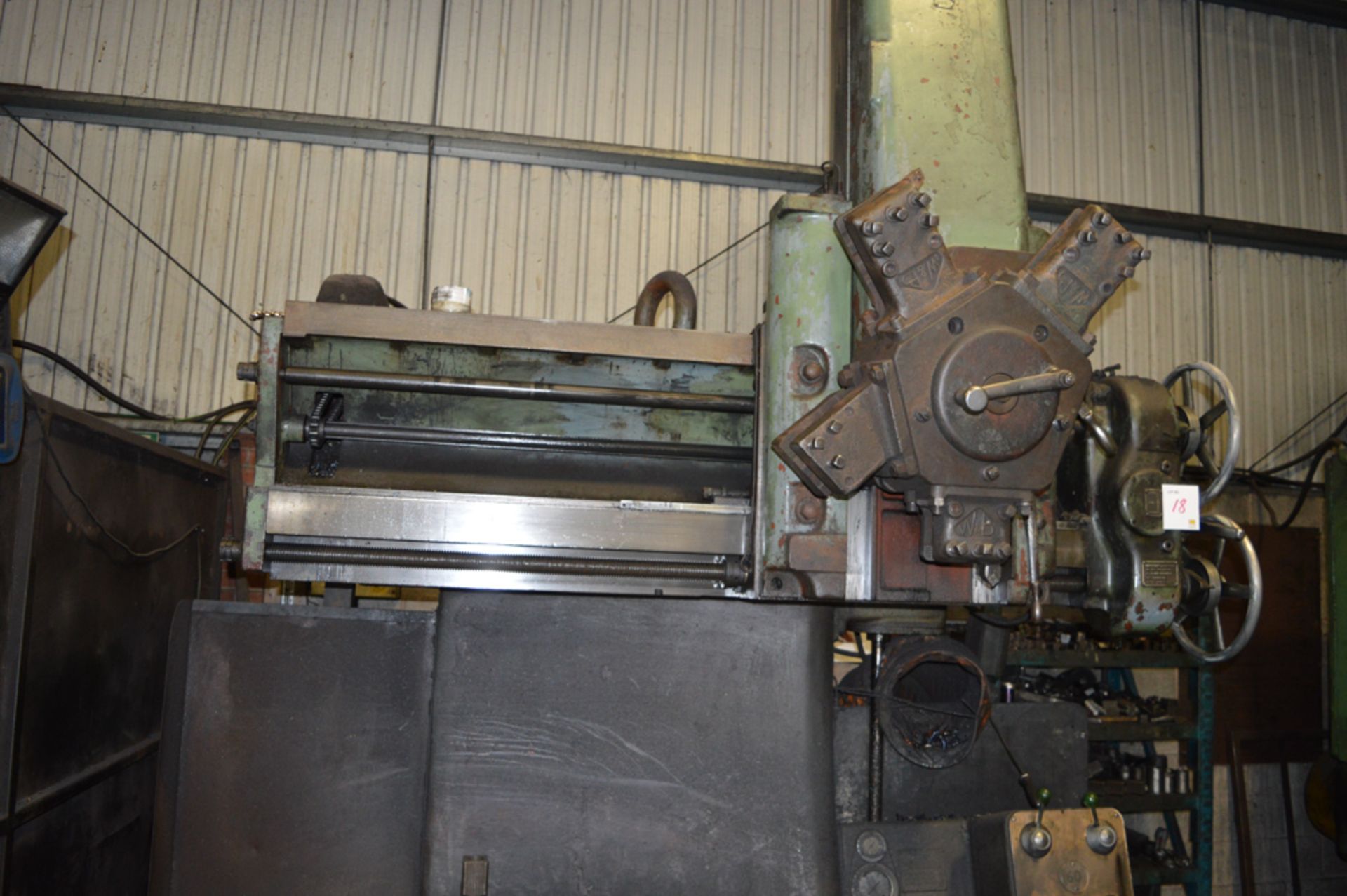 Webster & Bennet 60 inch fixed rail vertical boring machine S/N: 50909 c/w 60 inch diameter - Image 6 of 6