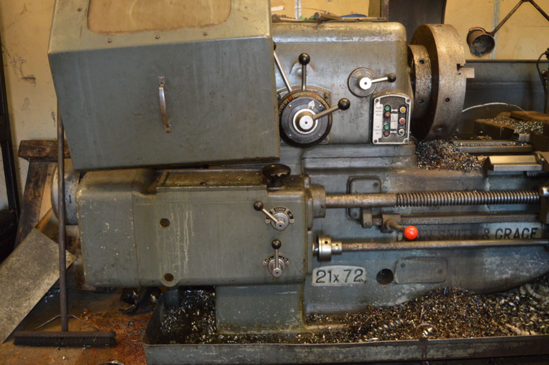 Dean Smith & Grace 21 inch & 72 inch gap bed centre lathe S/N: 12 inch swing 6 ft bed c/w 2 - Image 3 of 8