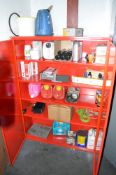 Steel cabinet & contents of consumables