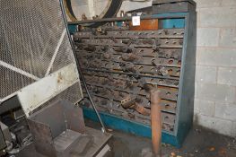 Steel rack & contents of tooling as lotted