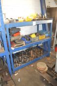 Steel rack & contents of tooling, raw material etc as lotted