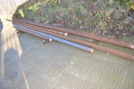 7 - lengths of steel bars approximately 80mm diameter x 5 metres long