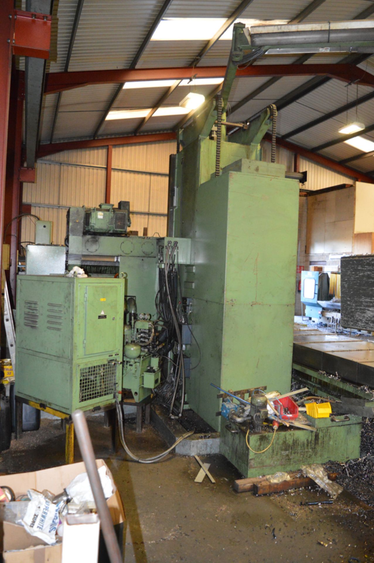 SHW UF6 CNC bed type milling machine Year: 1988 S/N: 6118 c/w GE Mark Century controls & 3000mm x - Image 6 of 8