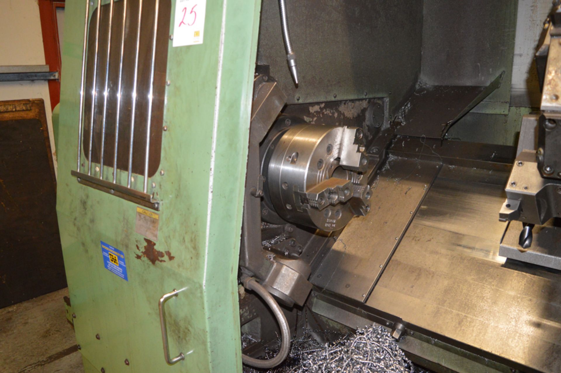 Mori Seiki SL4-TC CNC turning centre S/N:  c/w Fanuc 11T controls & swarf conveyor - Image 6 of 8