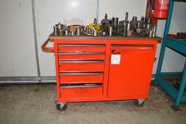 Metec steel cabinet & contents of tooling