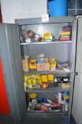 Steel cabinet & contents of consumables