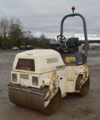 Terex TV1200 double drum ride on roller Year: 2007 S/N: SLBT00ROE701CD195 Recorded Hours:1496