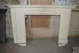 Victorian wooden fireplace approximately 6.5 ft x 4 ft