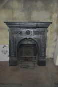 Victorian cast iron fireplace approximately 3.5 ft x 3.5 ft