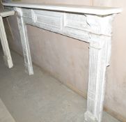 Victorian wooden fireplace approximately 6.5 ft x 4 ft