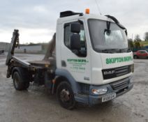 DAF LF 45.140 7.5 tonne skip loader lorry Registration Number: BX08 EHC Date of Registration: 01/