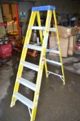 Clow 5 tread fibreglass/aluminium electricians step ladder E0005947