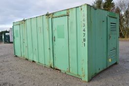 21 ft x 9 ft steel anti vandal welfare unit comprising of: canteen area, toilet & generator room c/w