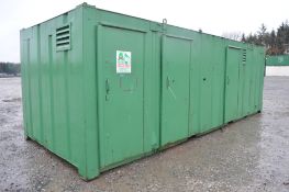 24 ft x 9 ft steel anti vandal welfare unit Comprising of: Toilet, canteen area, drying room &