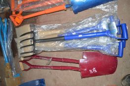 5 - plastic shafted garden forks New & unused