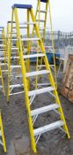 Clow 7 tread fibreglass/aluminium electricians step ladder A751379