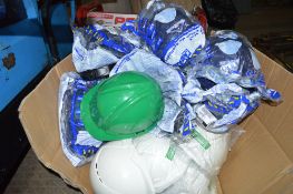 Box of assorted hard hats New & unused