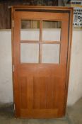 77 inch x 37 inch glass panel victorian door & door frame **No glass**