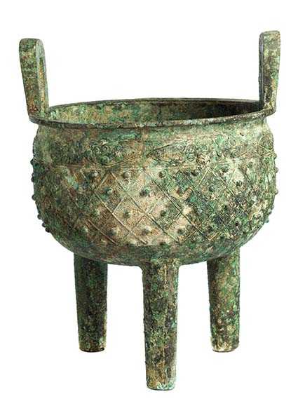 Sakralbronze Höhe: 39,4 cm. Durchmesser: 29 cm. China, westl. Zhou-Dynastie, 8./ 9. Jahrhundert v. - Image 6 of 10