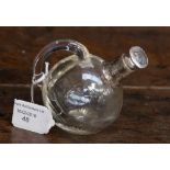 A hallmarked collared whisky 'tot' decanter, hallmarked Birmingham 1926,