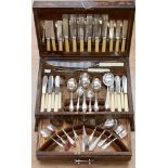 A canteen of silver plated cutlery