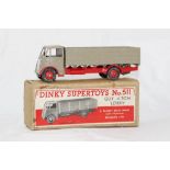 Dinky: A Dinky Supertoy No.511 Guy 4-Ton Lorry with First type Cab. Red chassis.