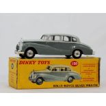 Dinky: A Dinky Toys No.150 Rolls-Royce Silver Wraith (with windows) with original box.