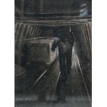 Lawson Wood (1878-1957), Coal Mine, pastel, signed, 54cm x 40cm,