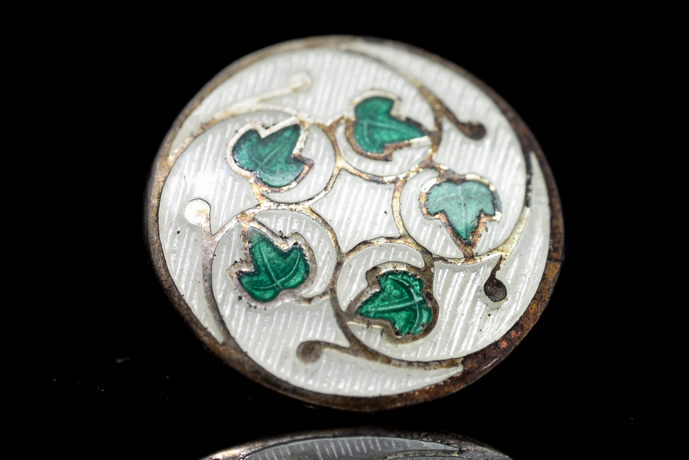 A set of six Arts and Crafts enamelled silver buttons, - Image 2 of 2