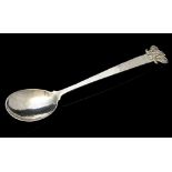 Omar Ramsden and Alwyn Carr, an Arts and Crafts silver hand hammered table spoon,