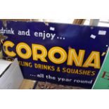 A Corona enamel sign