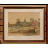 Franks Galsworthy, 'West Lynn', watercolour,