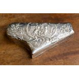 A Dutch silver harp shaped trinket box weighting approx 3.80 ozt/ 118.