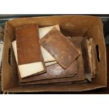 A small collection of leather bound books to include 'Treatise of Fines', 3rd edition,