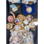 A bag of plated pocket watches