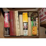 A box of assorted books, including Sotherby's Guide, 'Practical Cookery For All',