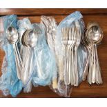 Walker and Hall silver plate flatware, including A1 grade, fish knives and forks,