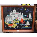 An original Peggy Wickham seaside print 1950s/60s