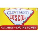 A c1930s Cleveland Discol enamel petrol sign.