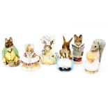 Six Beswick Beatrix Potter figures comprising 'Samuel Whiskers', 'Goody Tiptoes', 'Lady Mouse',