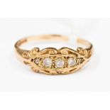 A 9 ct gold and diamond,