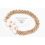 A 9 ct gold ladies' bracelet, 16 grms approx.