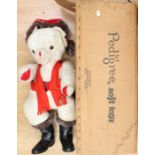 Pedigree teddy bear, father Christmas outfit,