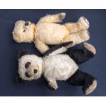 A late 1940s/50s Merrythought style Panda and a similar age 'Chad Valley' mohair teddy bear (2)