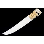 A late 19th Century carved ivory Anglo Indian paper knife