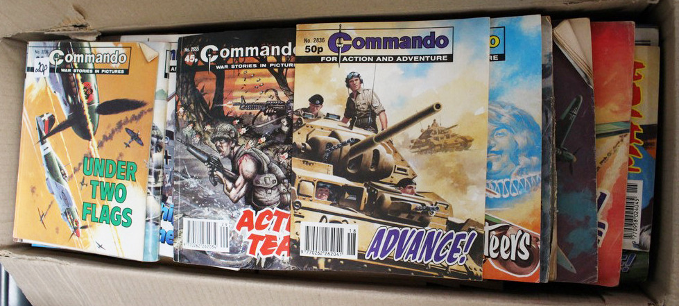 A large collection of 'Commando War Stories in Pictures' magazines together with various others