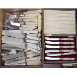 A large quantity of silver plated flatware, mostly 19th Century,