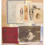 A mixed parcel of ephemera, to include prints, illustrations,