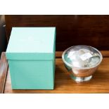 A boxed Fortnum & Mason candle in a silver plated bowl and cover,